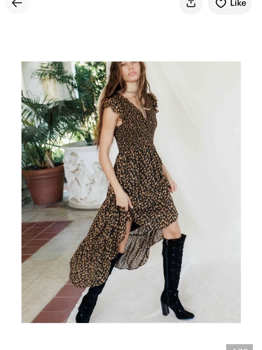 Christy Dawn Black Maxi Dress with Tan Floral